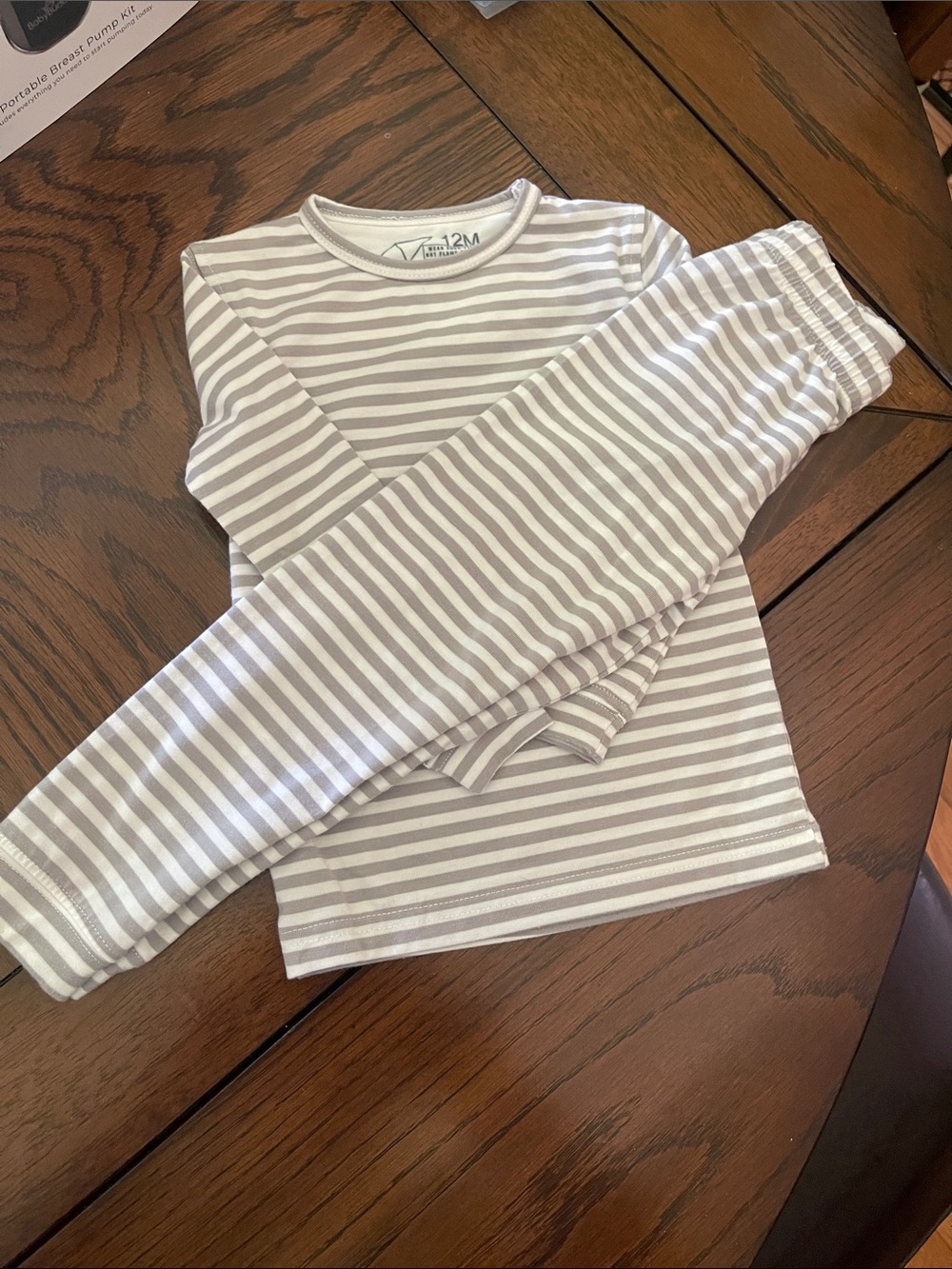 Copper Pearl - 12M Striped Long-Sleeve Pajamas (NWOT)